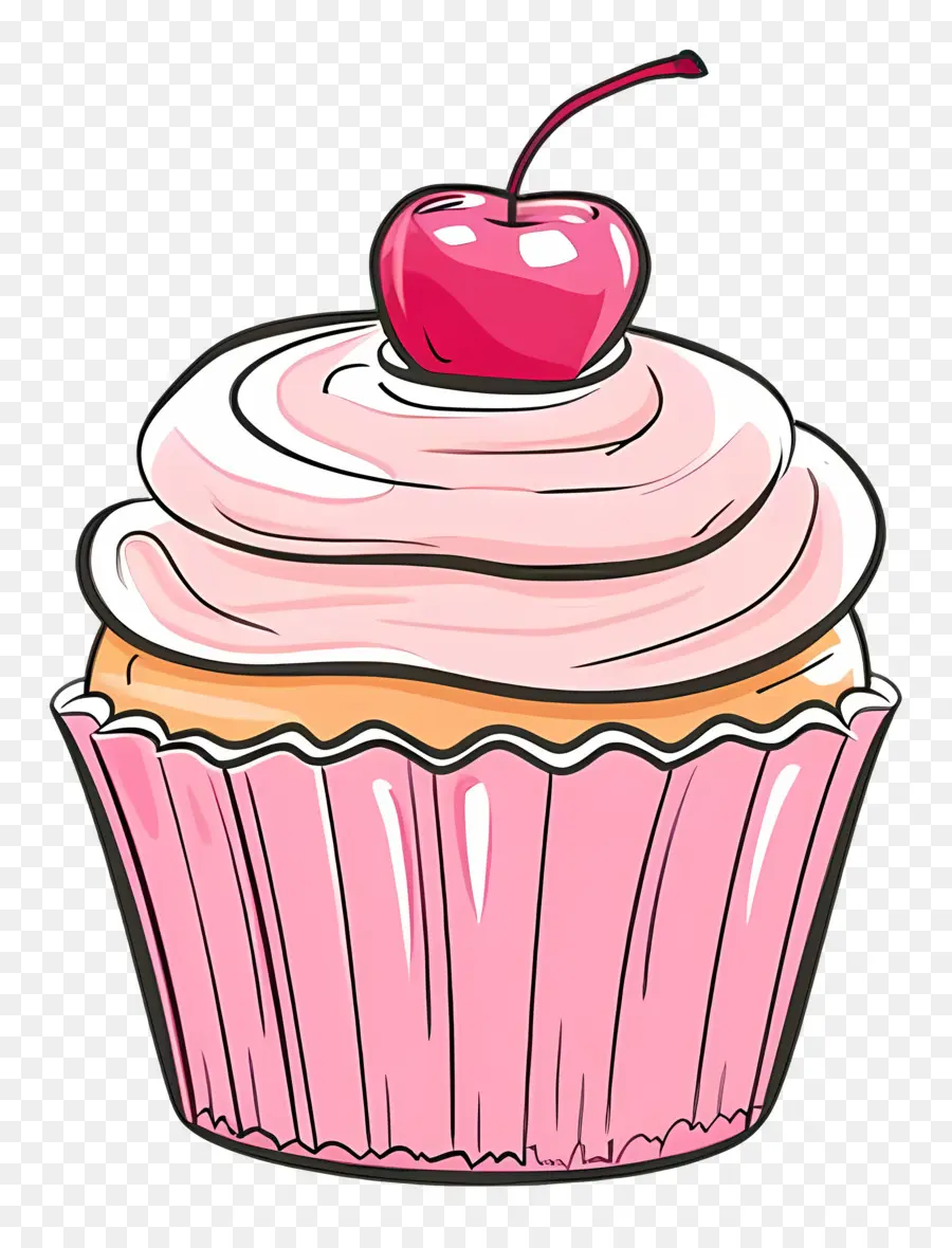 Kek，Pembe Cupcake PNG