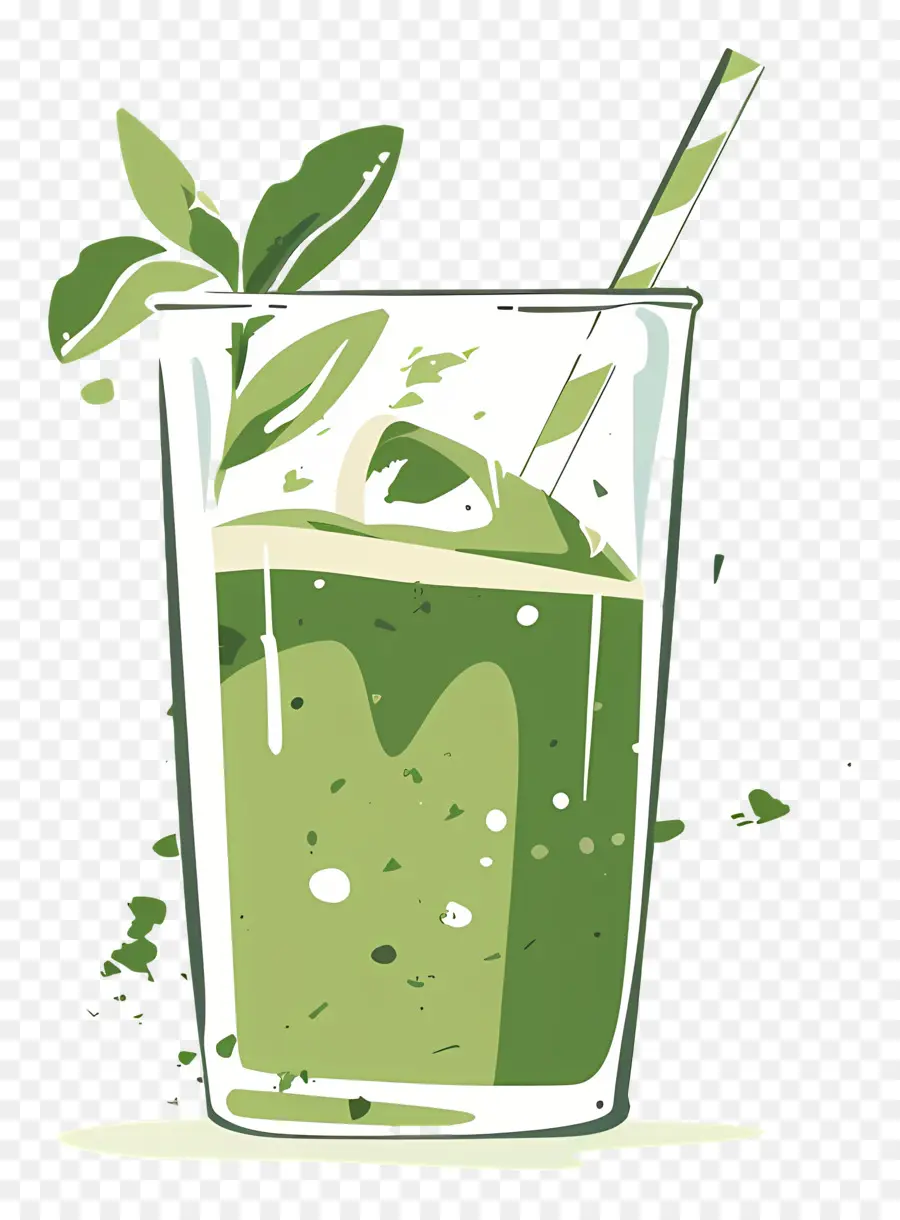 Matcha Smoothie，Yeşil Meyve Suyu PNG