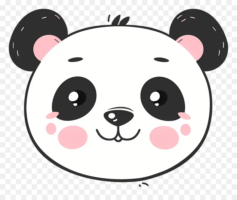 Sevimli Panda Yüz，Panda Ayı İllüstrasyonu PNG