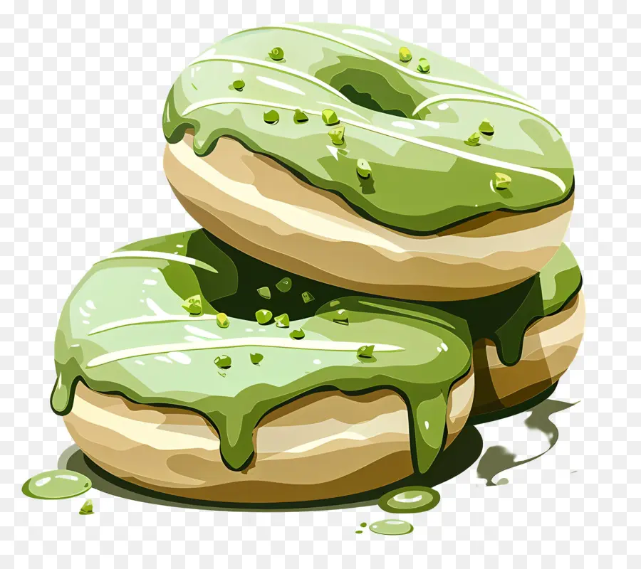 Matcha Donuts，çörek PNG