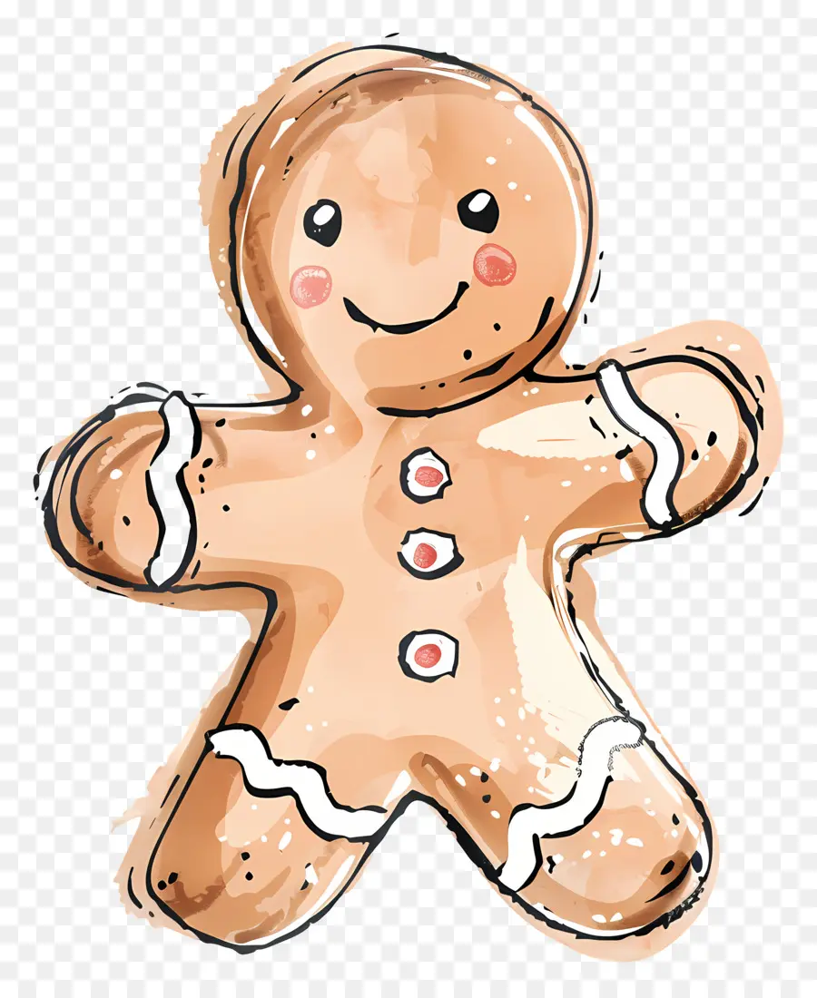 Gingerbread Adam，çizgi Film Karakteri PNG