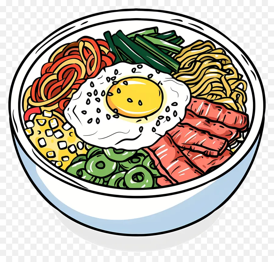 Kore Bibimbap，Erişte PNG