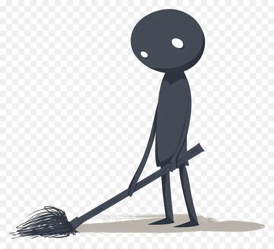 Stickman Süpürme Zemini，Kar Temizleme PNG