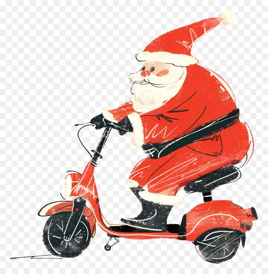 Santa Binicilik Scooter，Noel Baba PNG