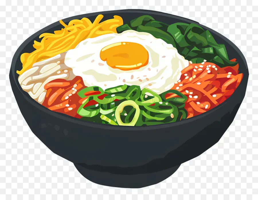 Kore Bibimbap，Kore Pirinç Kase PNG