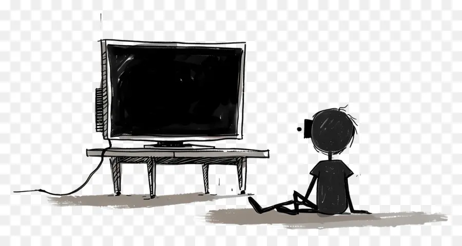 Stickman Tv Izliyor，Eski Televizyon PNG