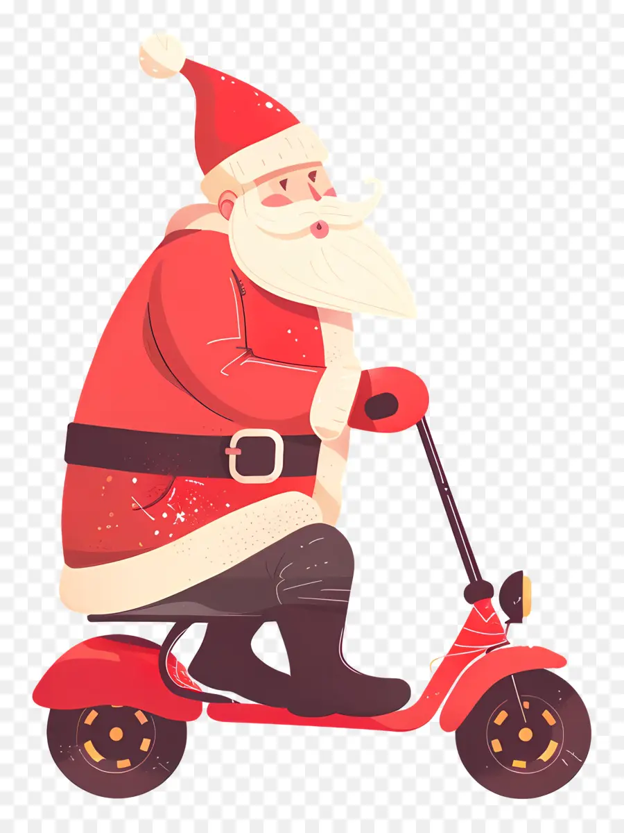 Santa Binicilik Scooter，Noel Baba PNG