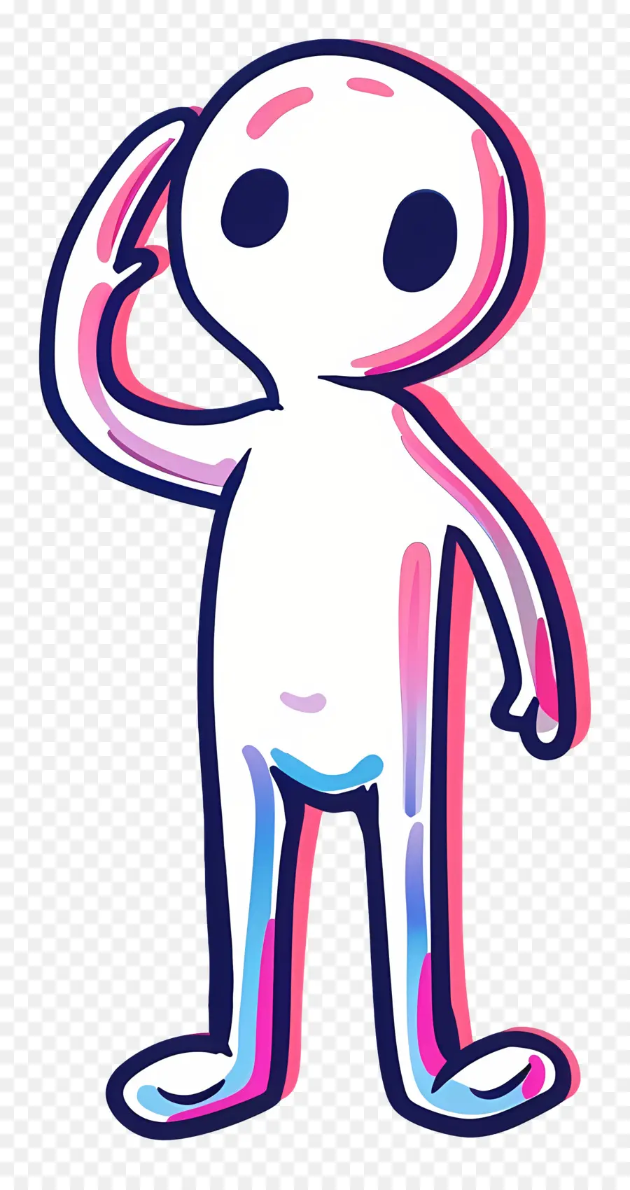 Stickman Saluting，Yaşlı Adam PNG