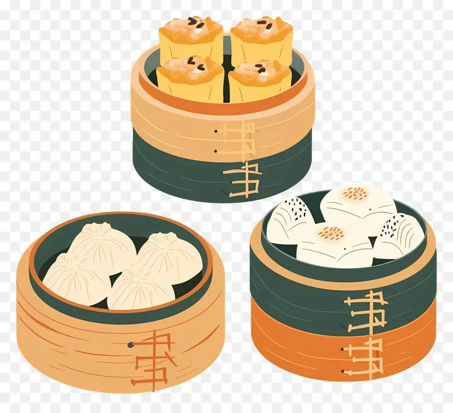 Dim Sum，Bambu Vapur PNG