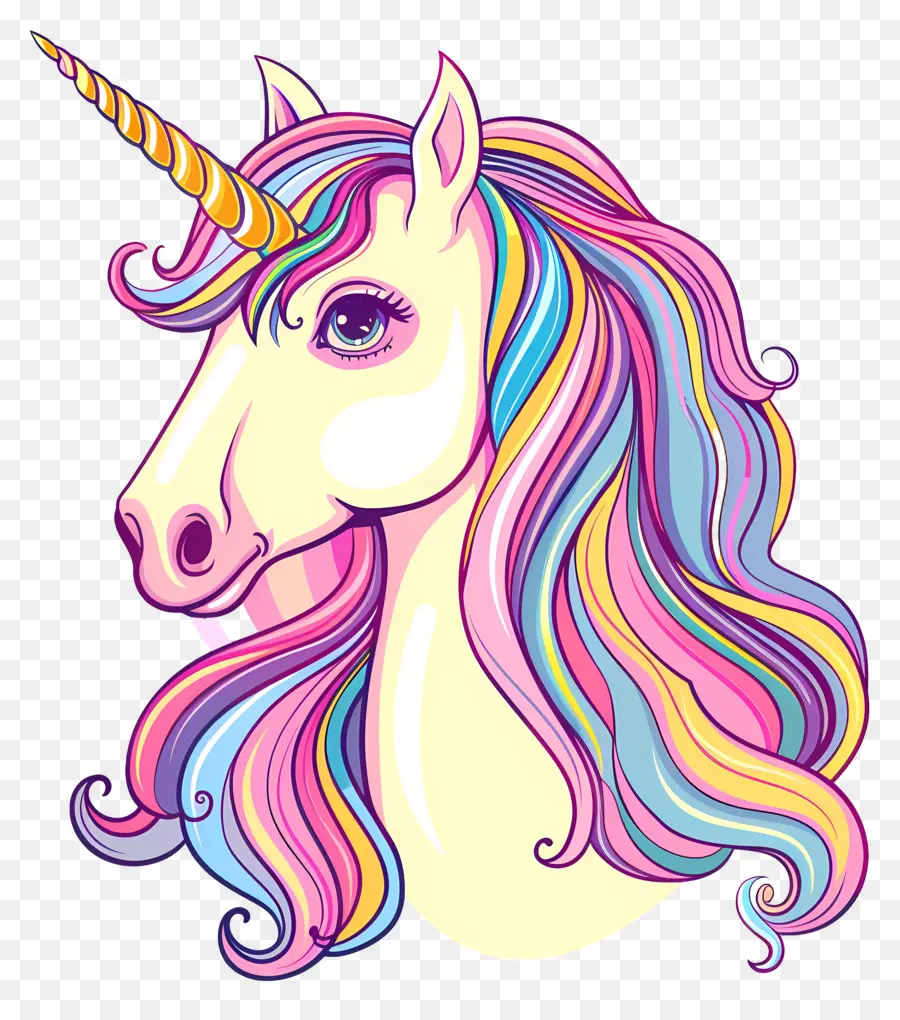 Gökkuşağı Ile Tek Boynuzlu At，Unicorn PNG