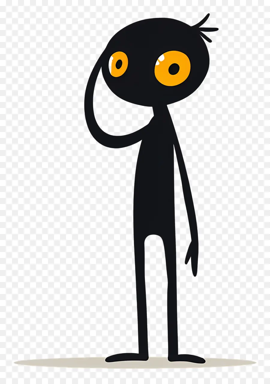 Stickman Saluting，çizgi Film Karakteri PNG