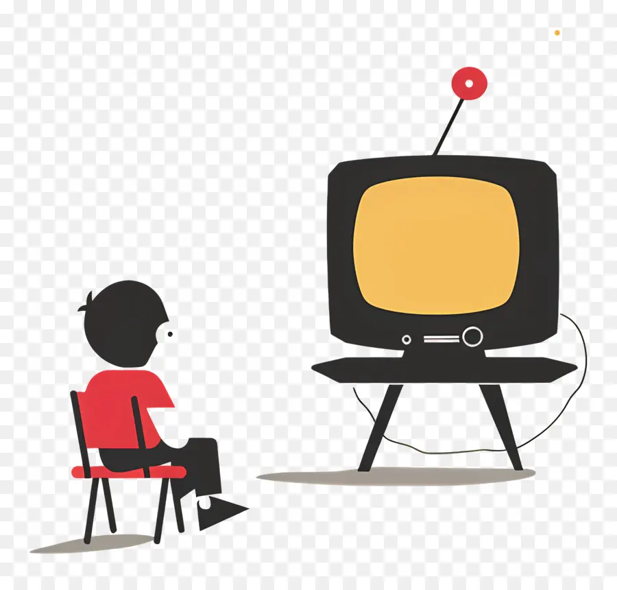 Stickman Tv Izliyor，Televizyon PNG