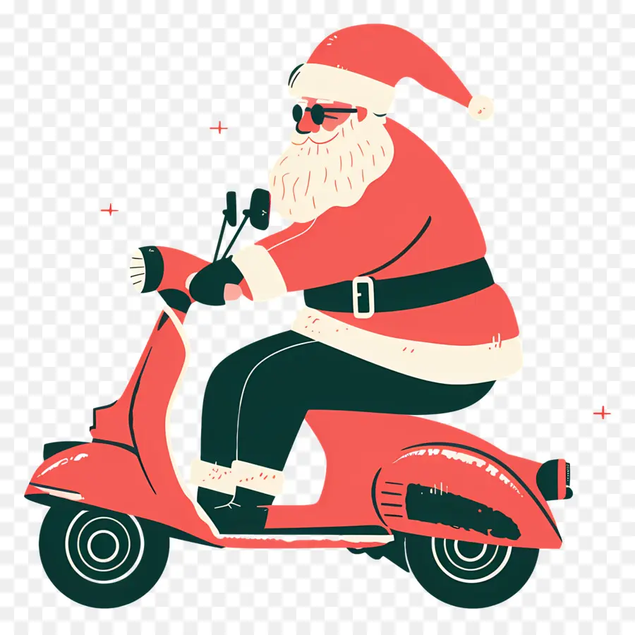 Santa Binicilik Scooter，Noel Baba PNG