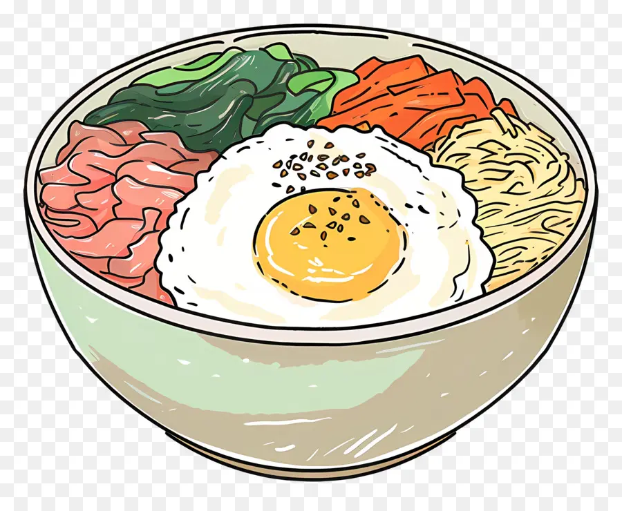 Kore Bibimbap，Pirinç Kase PNG