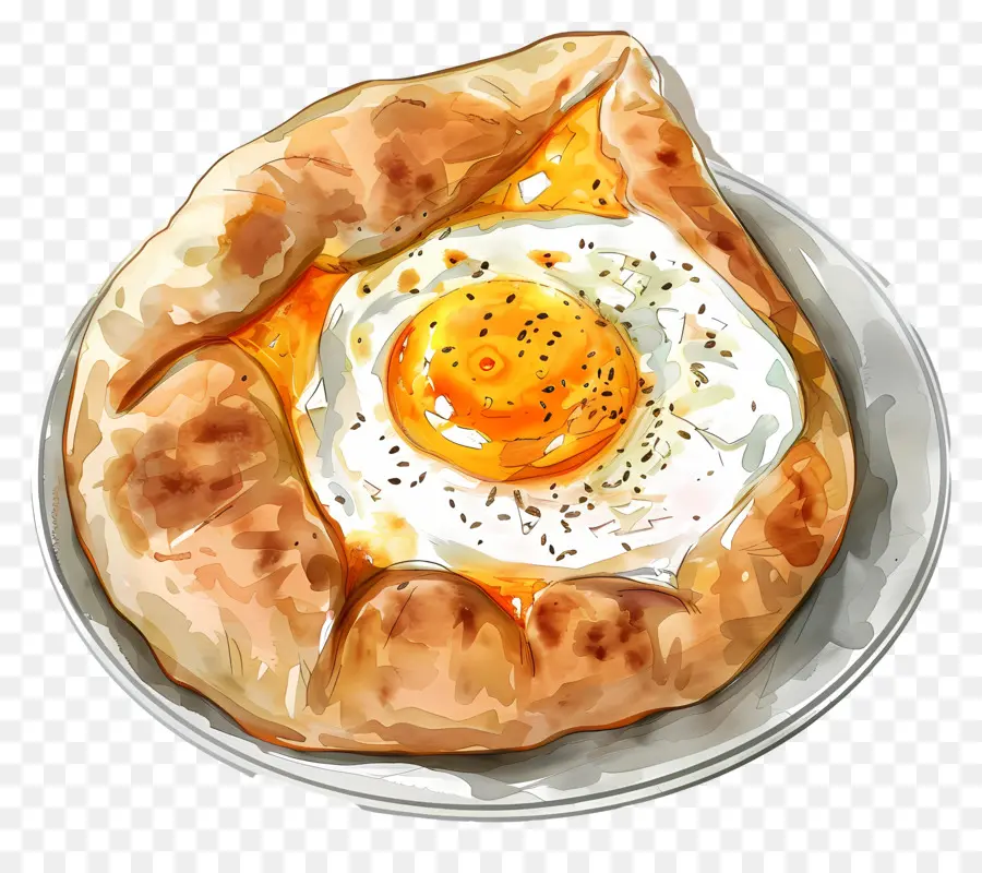 Acharuli Khachapuri，Yumurta Hamur Işi PNG