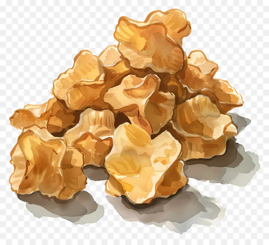 Patates Kırışıklıkları，Suluboya Resim PNG