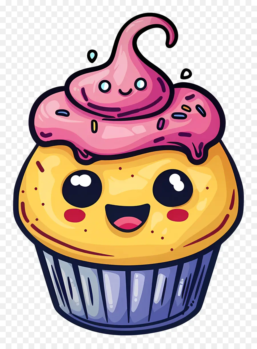 Cupcake Emoji，Kek PNG