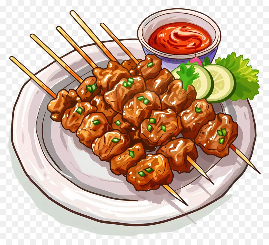 Satay，şiş PNG