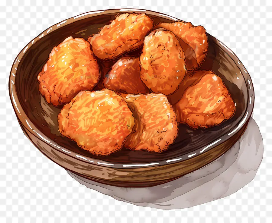 Kızarmış Nuggets，Plaka PNG