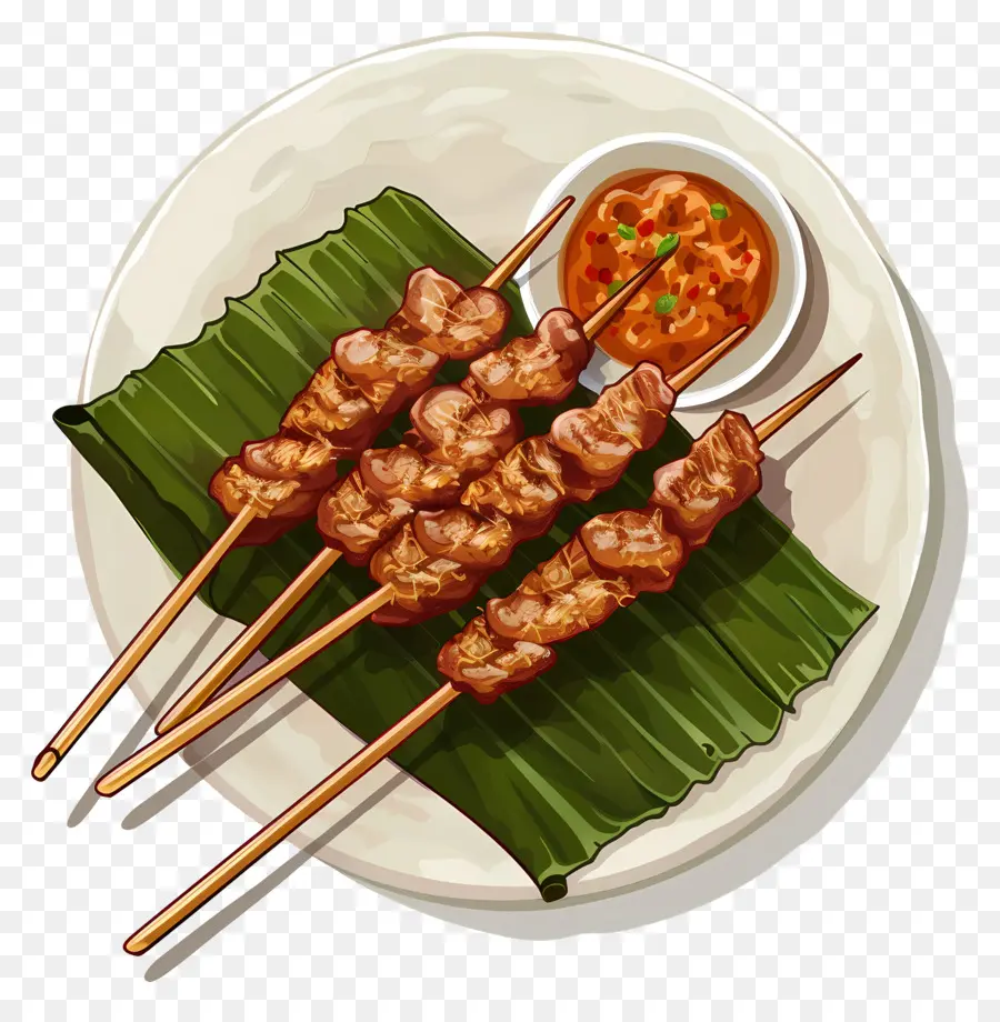 Satay，Şişler PNG