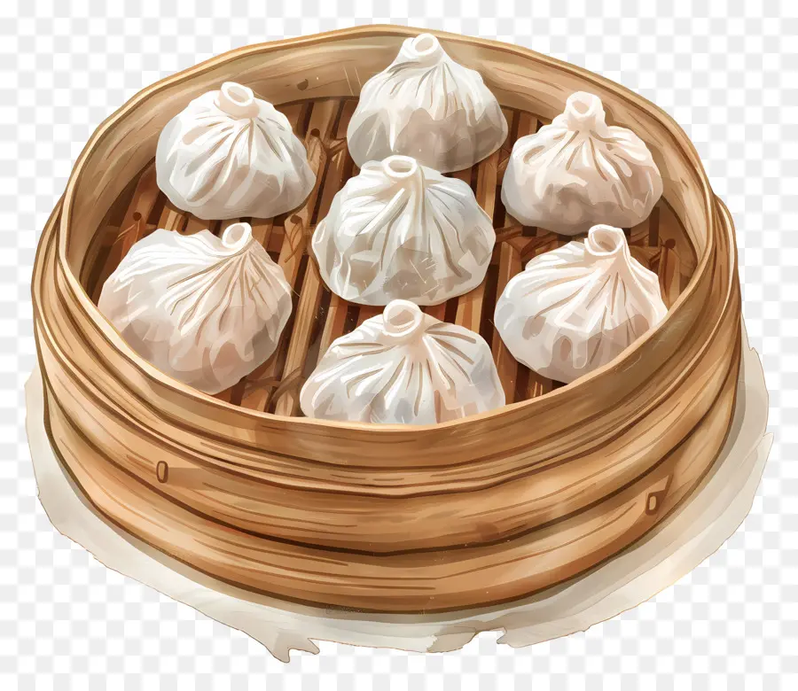 Buharda Pişirilmiş Çörekler，Dim Sum PNG