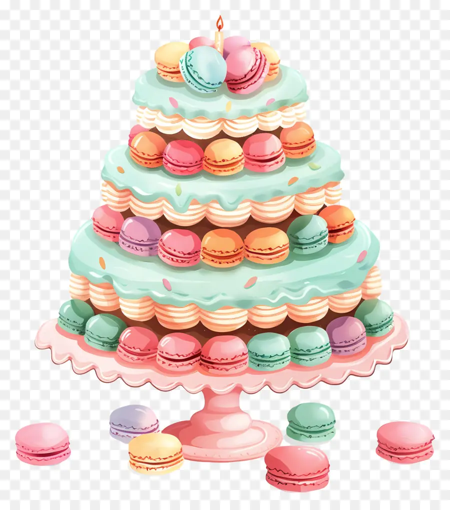 Macaron Paradise Pastası，Düğün Pastası PNG