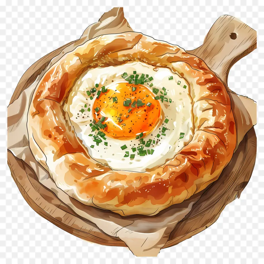 Acharuli Khachapuri，Açık Yüzlü Pasta PNG