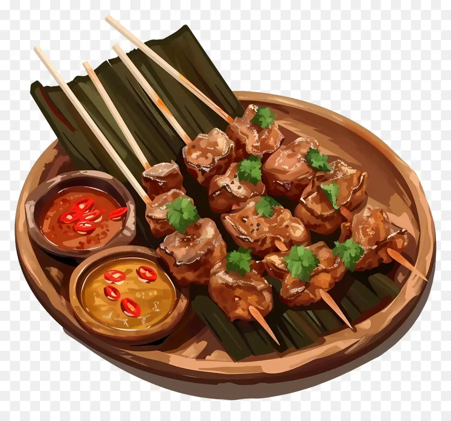 Satay，Tavuk Kabobs PNG