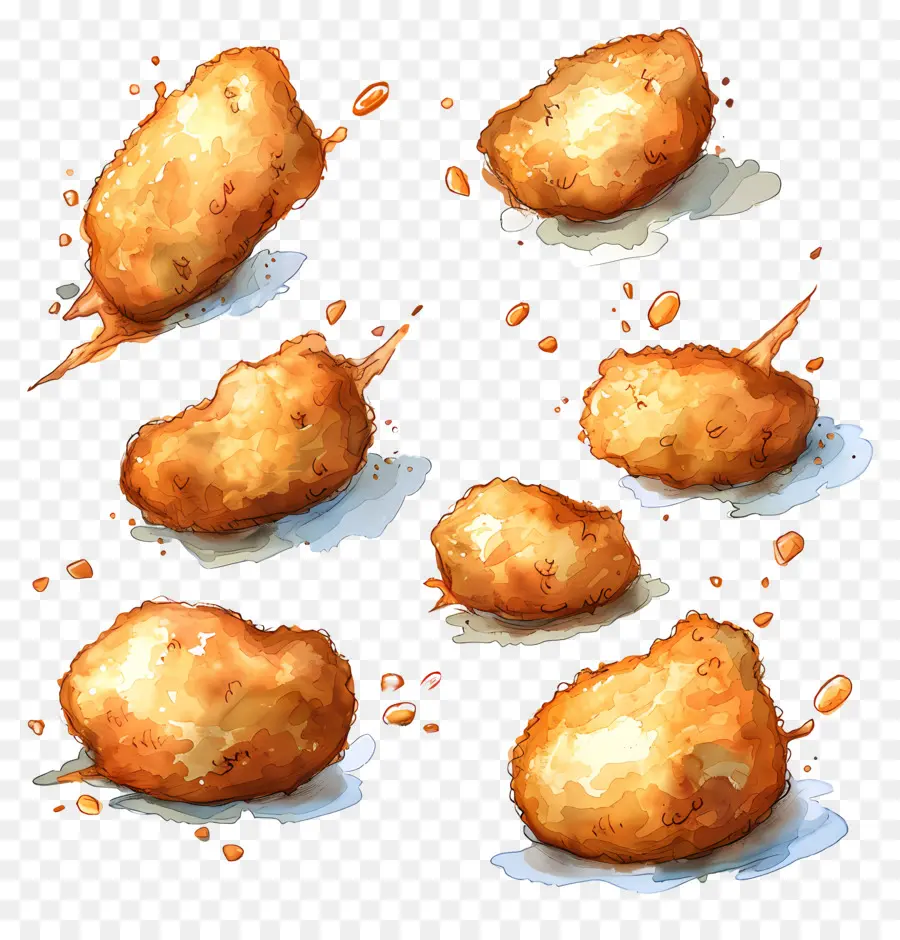 Kızarmış Nuggets，Atıştırmalık PNG