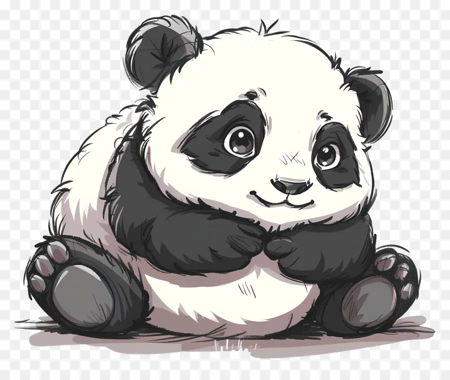 Sevimli Panda，çizgi Film Panda PNG