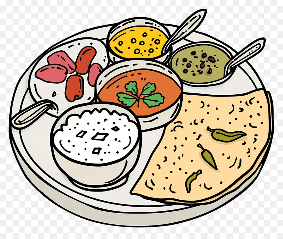 Hint Thali，Yemek Tabağı PNG