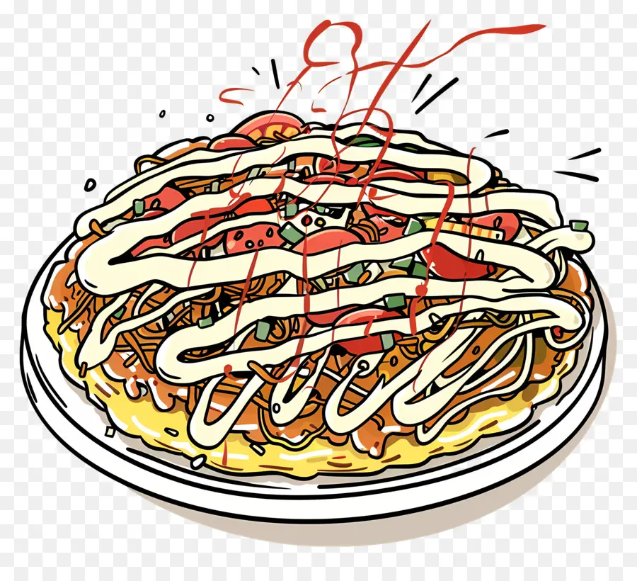 Okonomiyaki，Japonca PNG