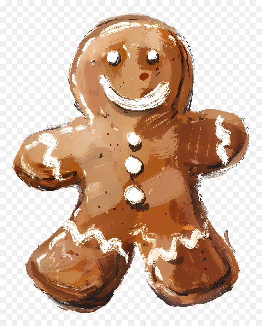 Gingerbread Adam，çikolatalı Kurabiye PNG