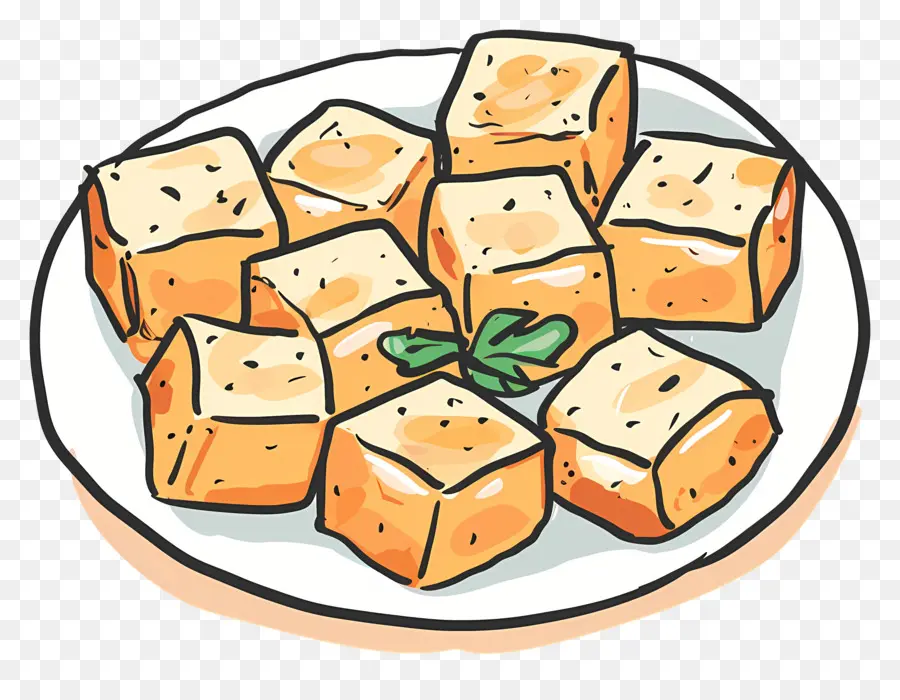 Kızarmış Tofu，Tofu PNG