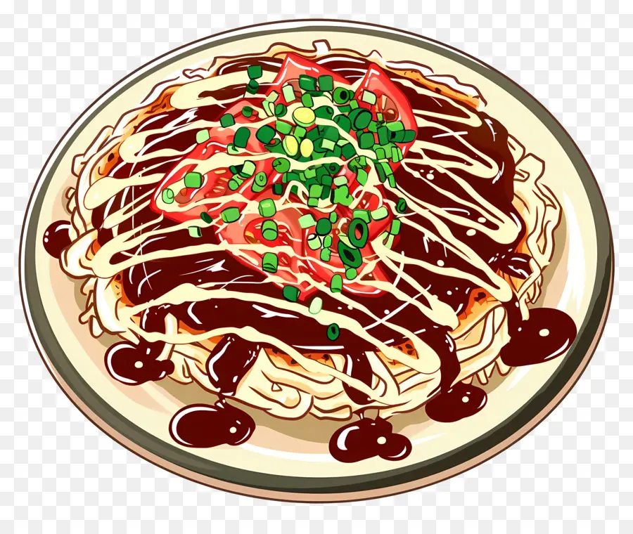 Okonomiyaki，Japonca PNG