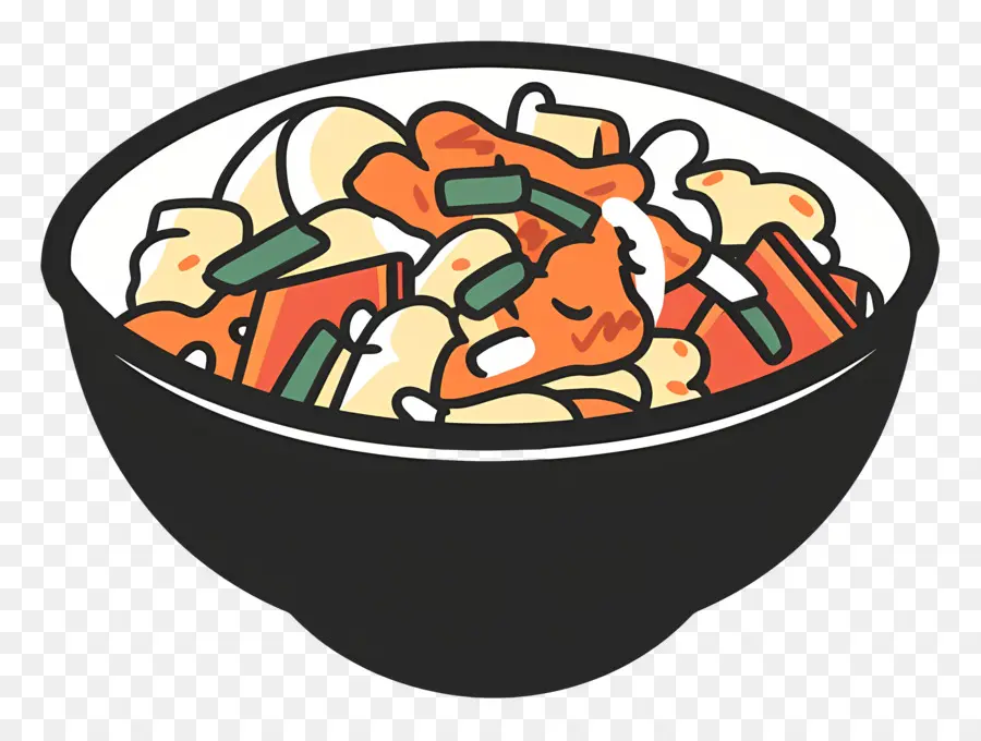 Sevimsiz Tteokbokki，Baharatlı Yiyecekler PNG