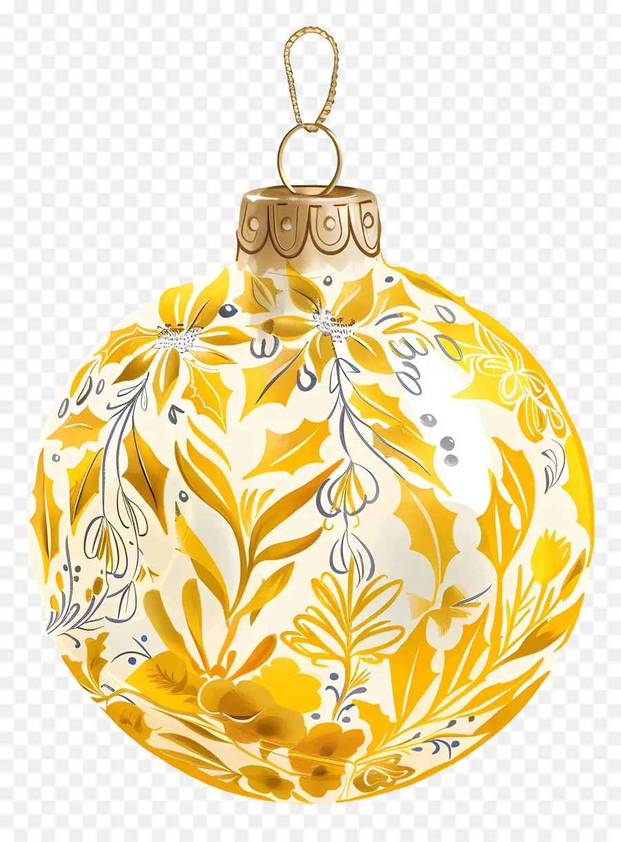 Sarı Süsleme，Noel PNG