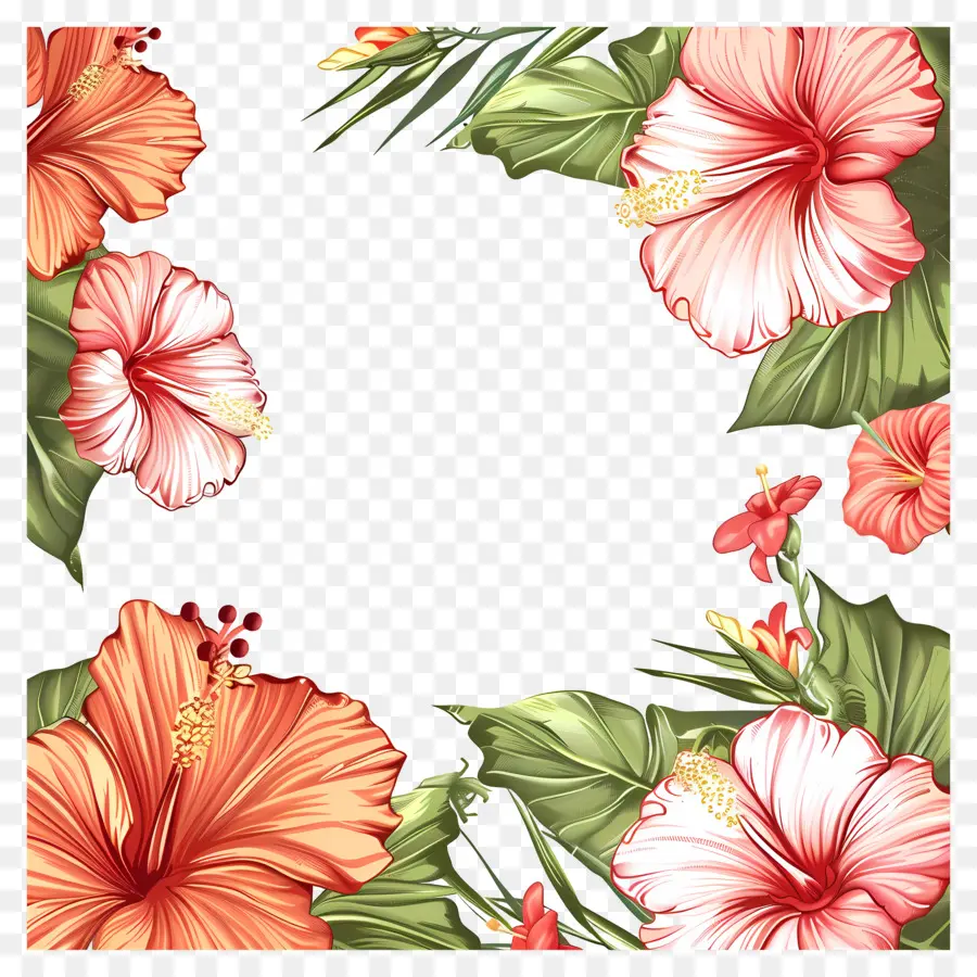 Tropikal çiçek，Hibiscus çiçek PNG