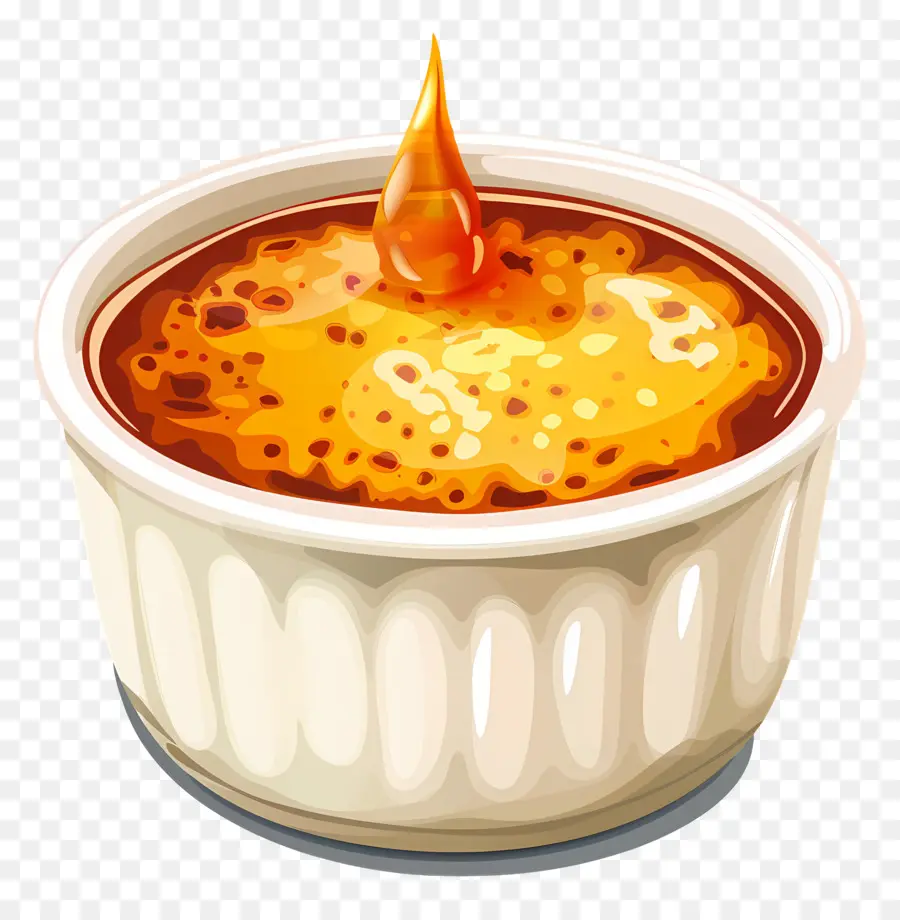 Crème Brûlée，Tatlı PNG