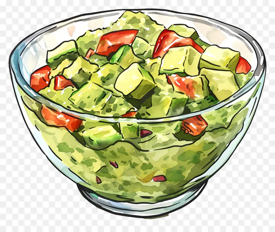 Bir Kase Guacamole，Avokado PNG