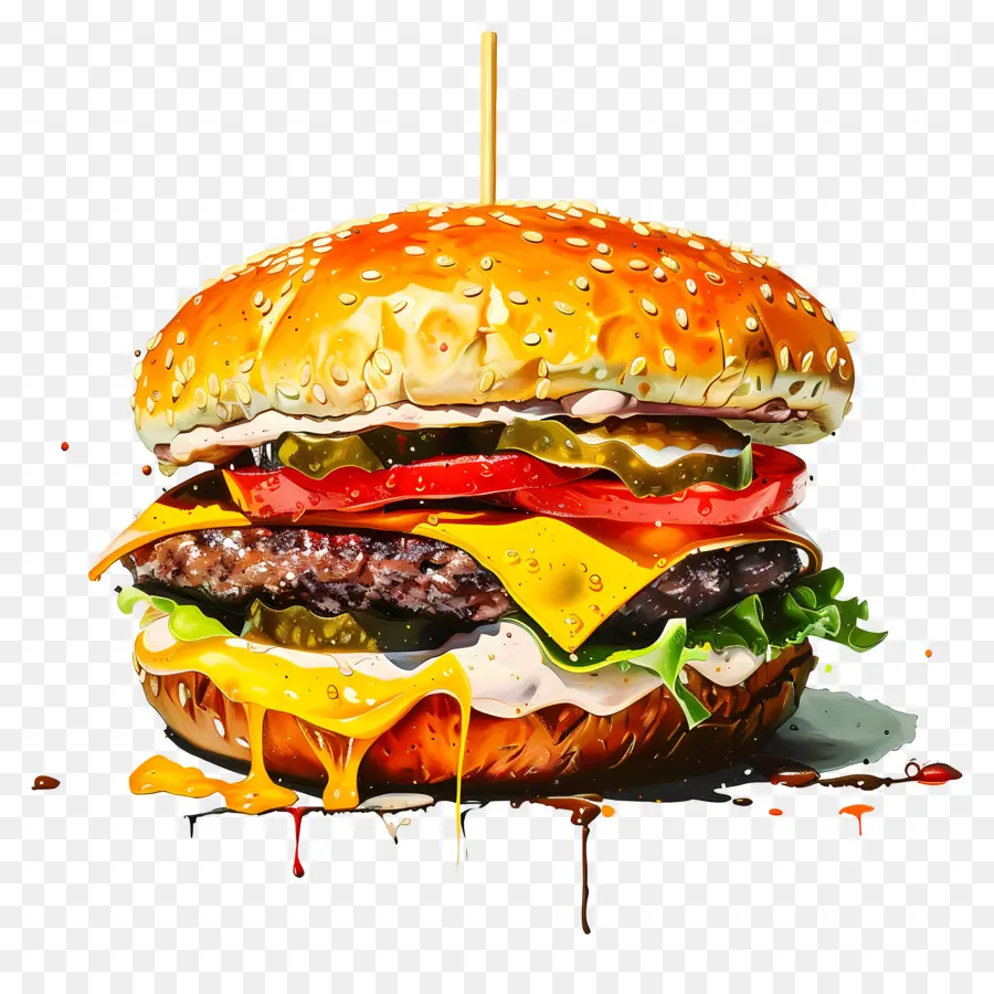 Hamburger，Peynir PNG