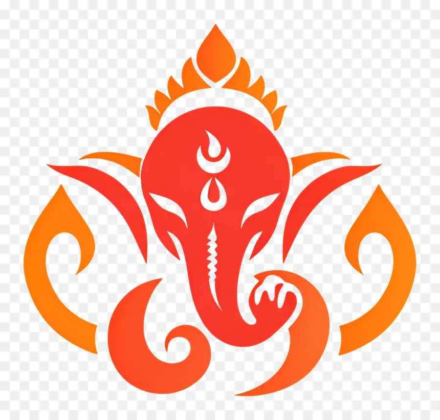 Kırmızı Ganesha Illüstrasyonu，Ganeşa PNG