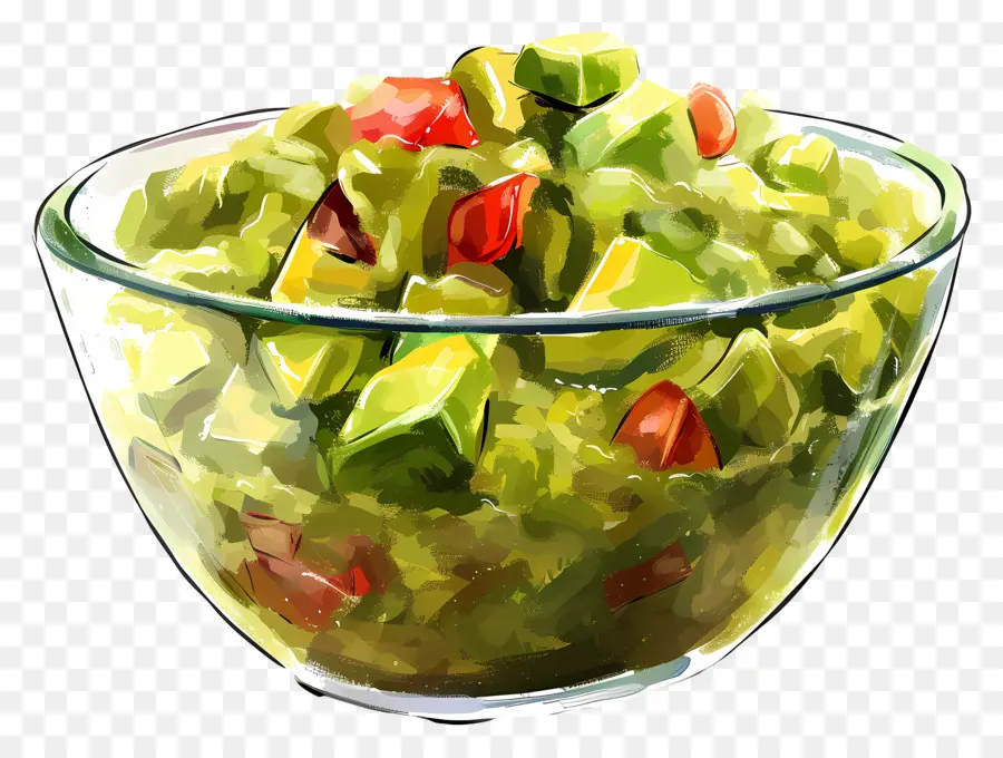 Bir Kase Guacamole，Avokado PNG