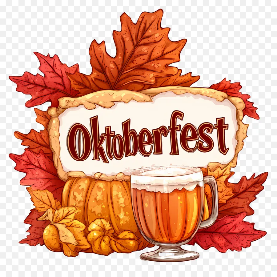 Oktoberfest，Ahşap Işareti PNG