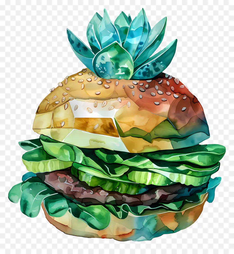 Hamburger，Renkli Burger PNG