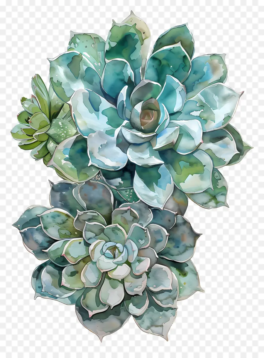 Echeveria Sulu Meyveleri，Mavi Sulu Meyveler PNG