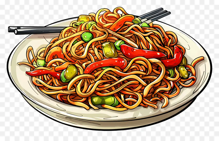 Chow Mein，Erişte PNG