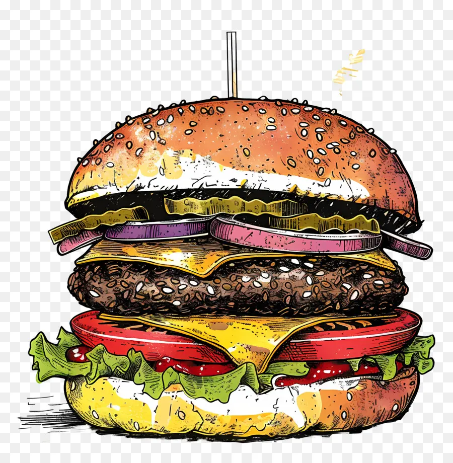 Hamburger，Burger Kroki PNG