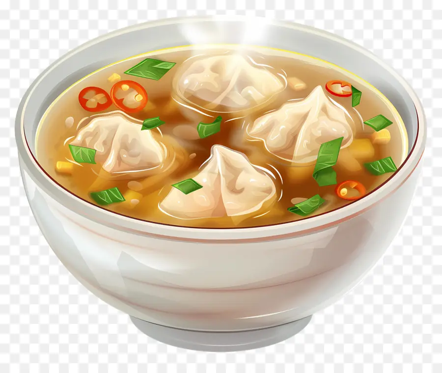 Wonton çorbası，çorba PNG