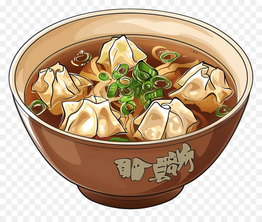 Wonton çorbası，Köfte PNG